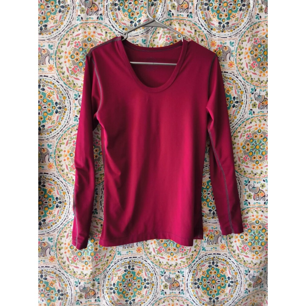 ColdPruf Base Layer Women's Size MED Crew Long Sleeve Maroon Shirt (Lot Of 2)